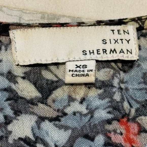 Ten Sixty Sherman Black Floral Midi Dress - Picture 9 of 10